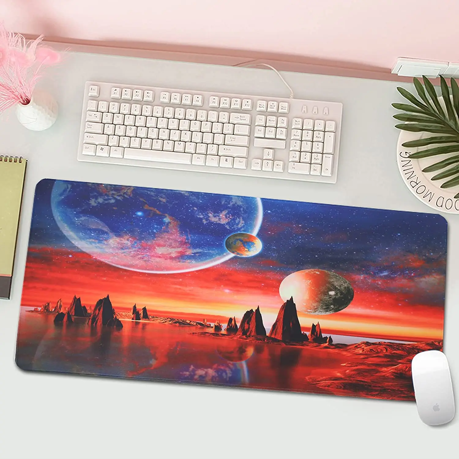 Galaxy Gaming Mouse Pad Large Keyboard Mouse pad XL Large Gaming Desk mat Space Computer Mouse pad Large Desktop Mouse pad