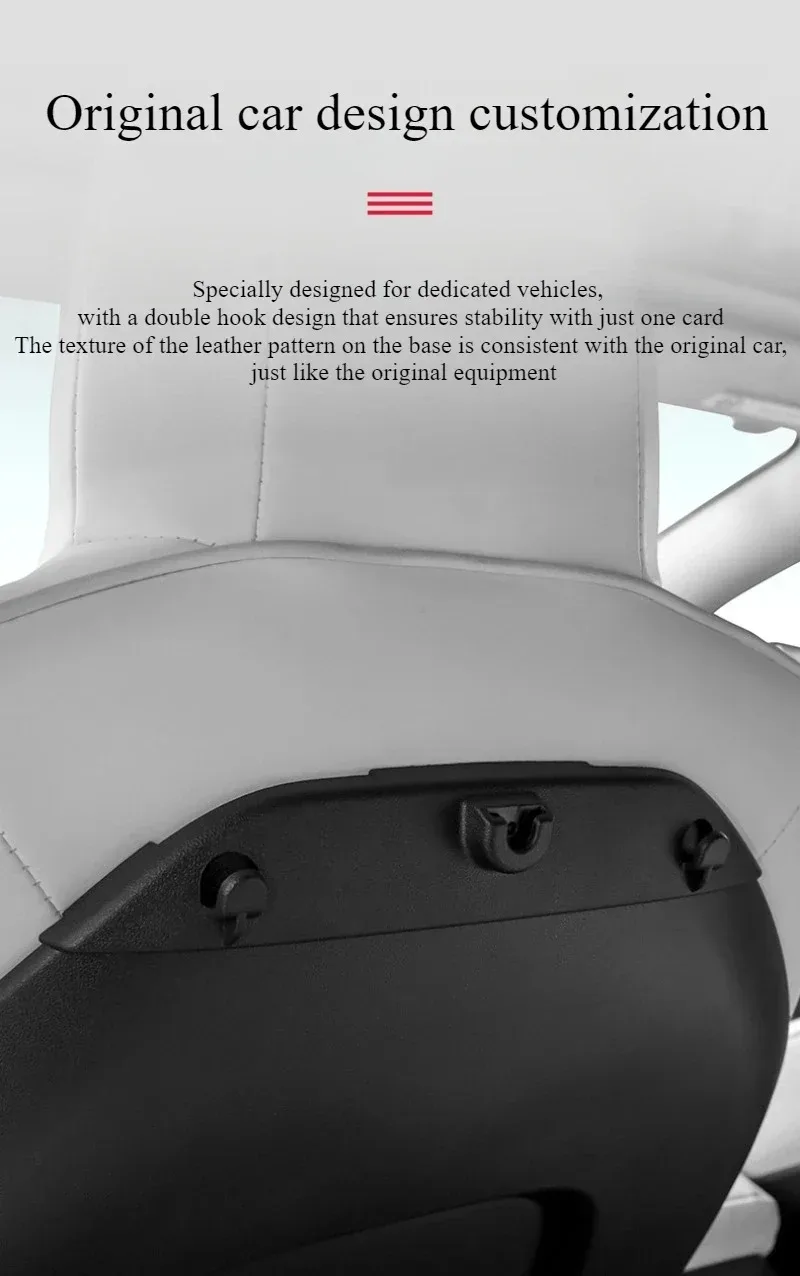 Für Tesla Model 3/Y/X/S/3+ Rücksitz-Rückenlehnenhalterung 360 Grad Drehbar Tablet- und Handyhalterung für Kopfstütze Auto-Zubehör 2026 – Detail 4