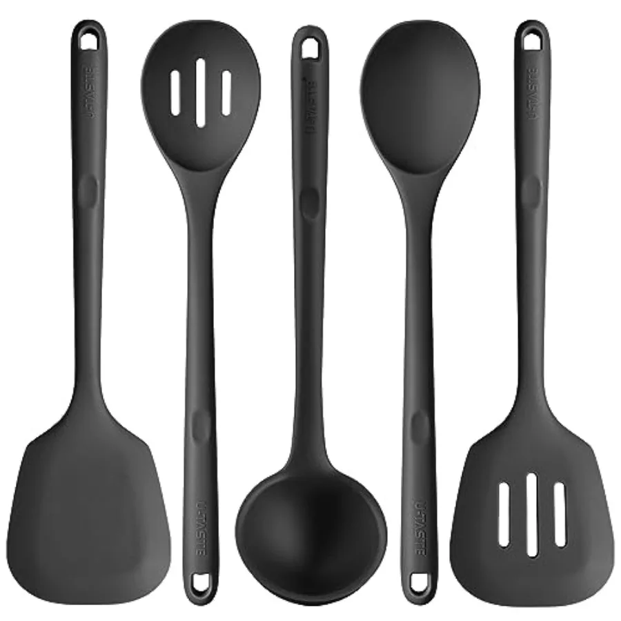 

Silicone Kitchen Cooking Utensil Set: High Heat Resistant 13.6in Long Kitchen Gadgets BPA Free Non Stick Rubber Cook Accessorie