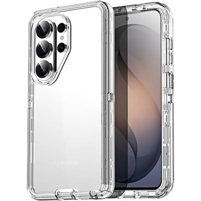 Heavy Military Grade Rugged Clear PC+TPU OTT-BOX Case for Samsung Galaxy S26 Ultra S25 S24 S23 S22 Plus Shockproof Protect Cover