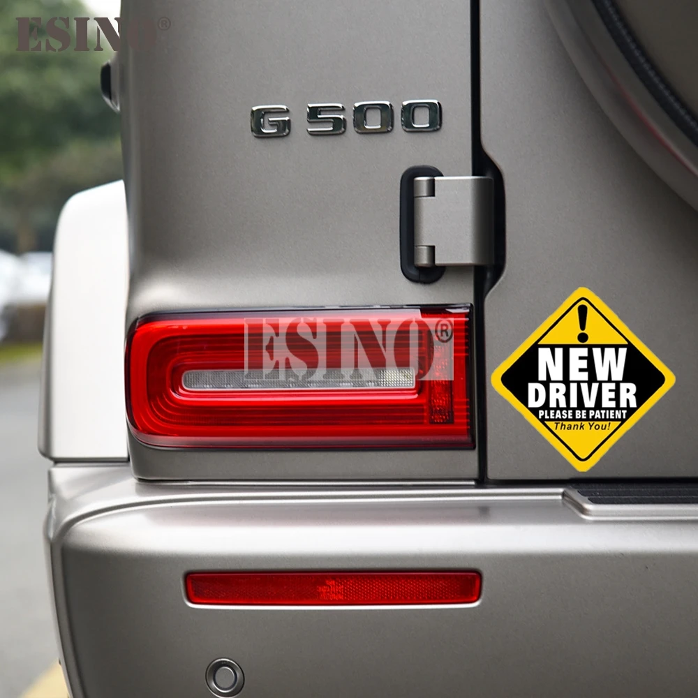 Car Styling Warning Please Be Patient New Driver Decorative Adhesive PVC Waterproof Sticker Whole Body Glass Vinyl Decal