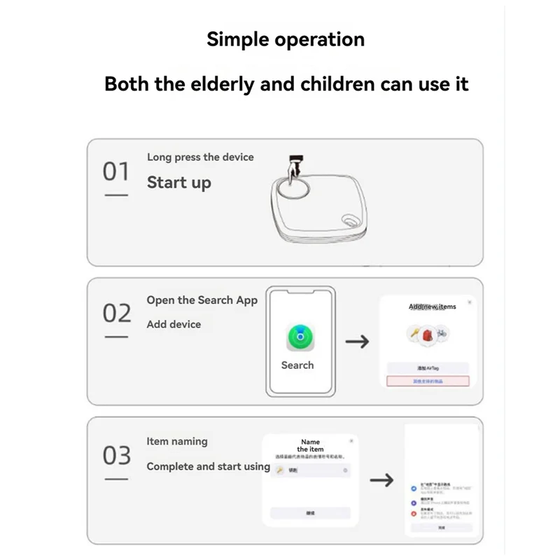 A29F-Mini GPS Tracker Zestaw 6 szt. Precyzyjne inteligentne śledzenie lokalizacji dla aplikacji iPhone Find My, lokalizator kluczy, alarm pozycjonujący, przypomnienie