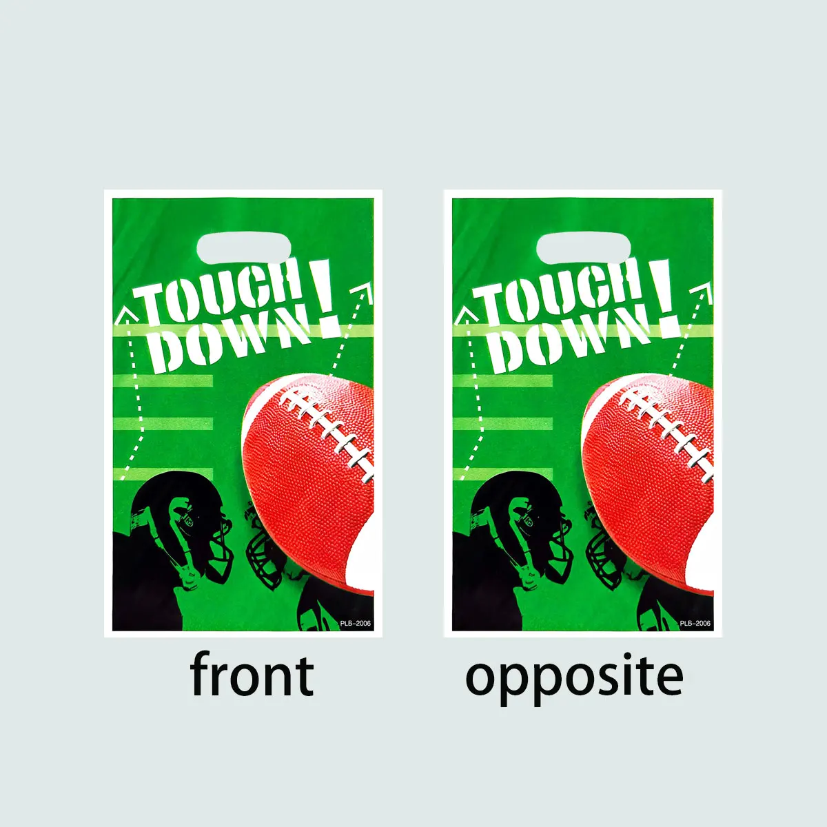 20Pcs/40Pcs Party Gift Bags, Football-Themed Gift Bags, Green, Red and White Footballs, Touch down Letters, Suitable for Birthdays, Festivals, Parties, Events, Party Gift Packaging Bags, Party Small Gift Packaging Bags, Event and Party Supplies - view 4