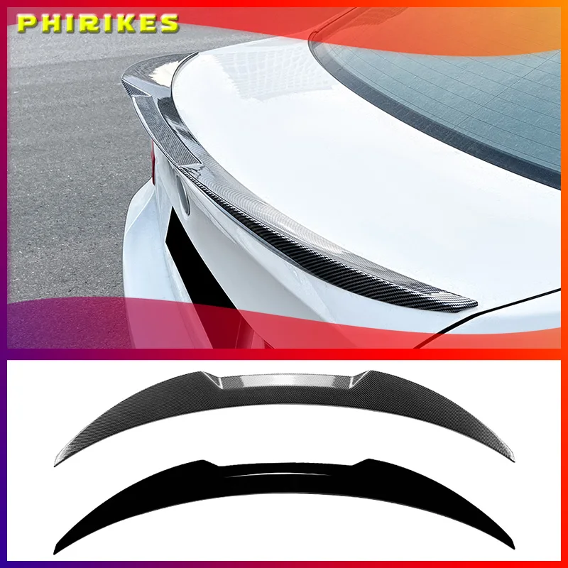 Glänzend schwarzer Heckstoßfänger-Dachspoiler für BMW 3er E90 2005–2012, M4-Stil, Flügel-Lippen-Bodykit