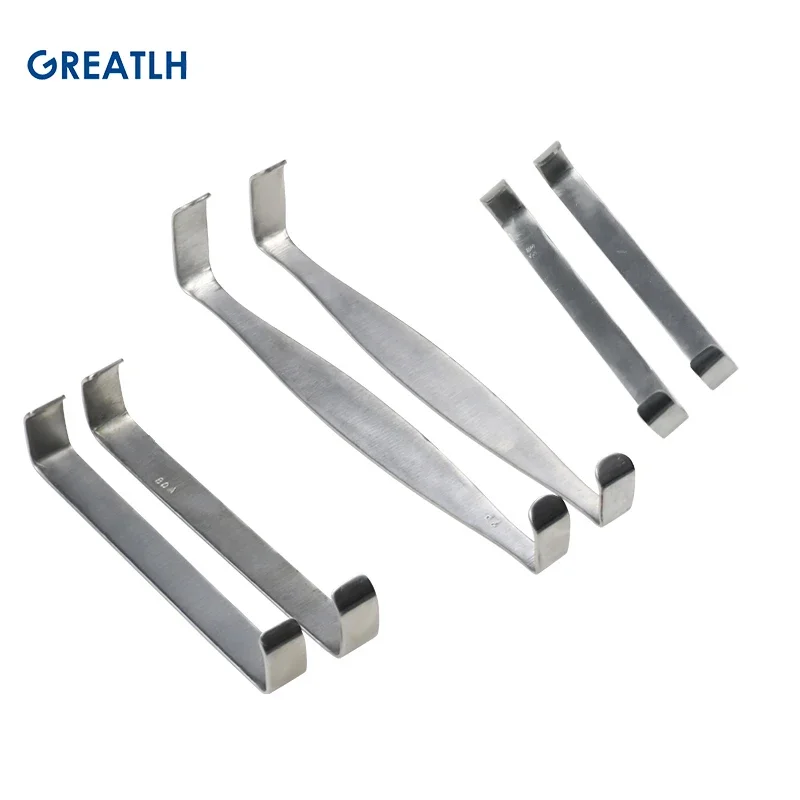 GREATLH 2pcs/set Stainless Steel Thyroid Retractor Tissue Retractor Large/medium/small Veterinary Orthopedics Instruments