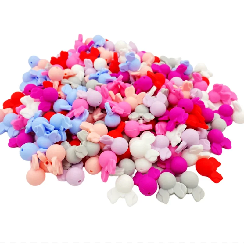 Minnie Head Silicone Beads Various Beads Jewelry Making Make Bracelets DIY Pacifier Chain Accessories For Jewelry Beads