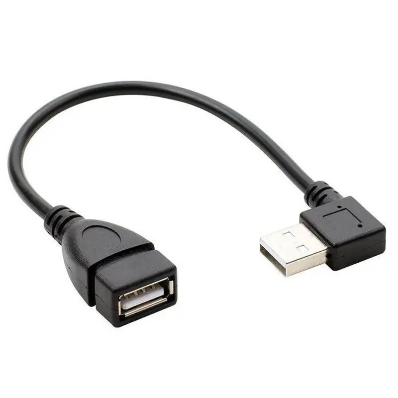 90 ° Elbow USB 2.0 Male to Female Extension Line, Phone Charger Connection Cable, Mouse Network Card, USB Flash Drive Extension