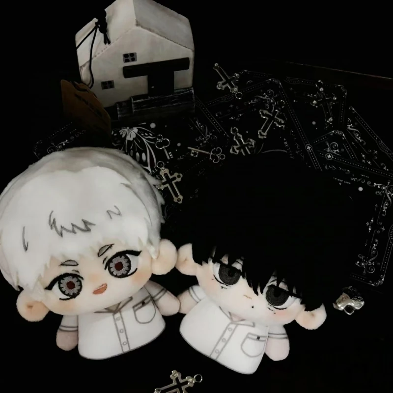 Original 10cm anime o verão hikaru morreu yoshiki tsujinaka plushie brinquedo mochila ornamento bonito bonecas de pelúcia chaveiro