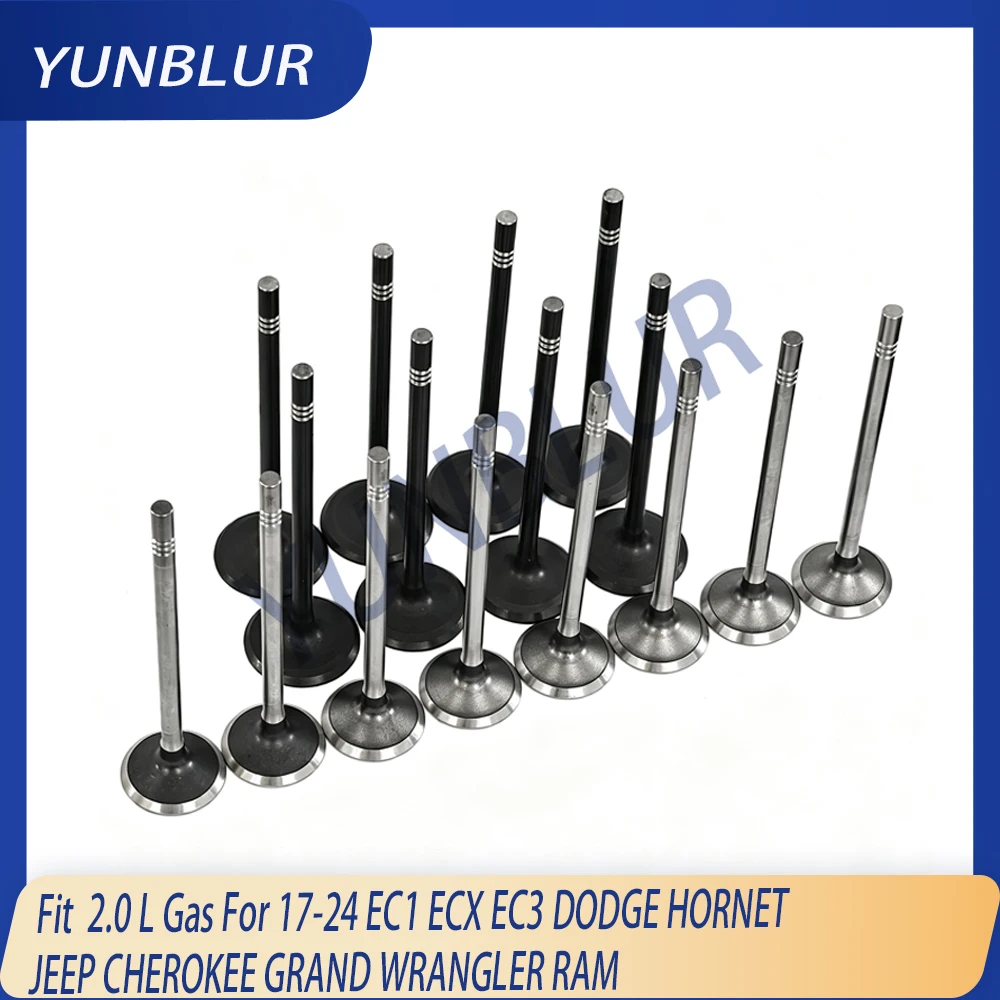 16pcs Enigne Parts Intake & Exhaust Valve Kit Fit 2.0 L Gas For 17-24 EC1 ECX EC3 DODGE HORNET JEEP CHEROKEE GRAND WRANGLER RAM