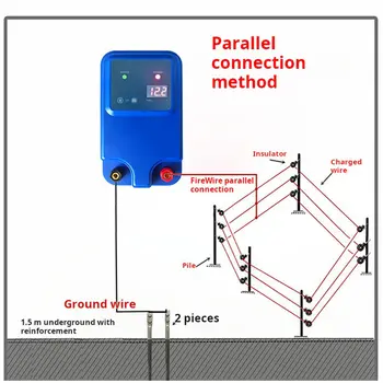 12V 10KM 動物電圍欄脈衝產生器,適用於牛羊雞養殖場牲畜,電圍欄脈衝裝置,牧羊人設備套裝 8 best sales 電動牧羊犬 - №3