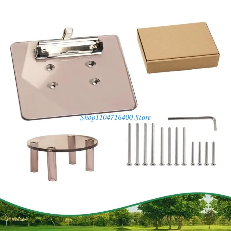 y1gd Acrylic & Metal Golf Cart Steering Wheel Scorecard Mounting with Spring Clip