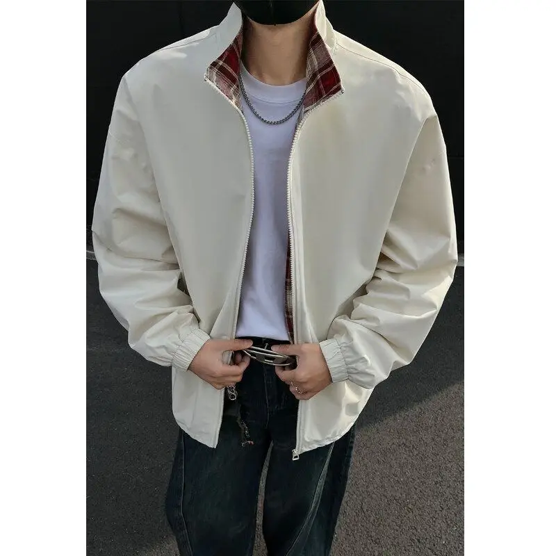 

Trendy Youth Men's Spring Autumn Jaet Casual Sle Ox Fabric Long Sve Windproof Outerwear for Commuting And Daily Wear