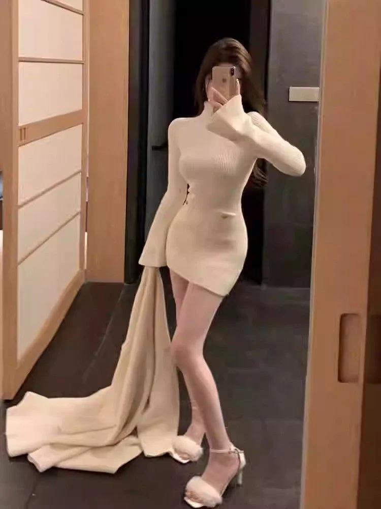 بلوفرات بطول الركبة سترات للفتيات سترات نسائية حساسة فضفاضة تناسب المرحلة للسيدات Fairycore طباعة الفراء طوق جلد نغمي طويل