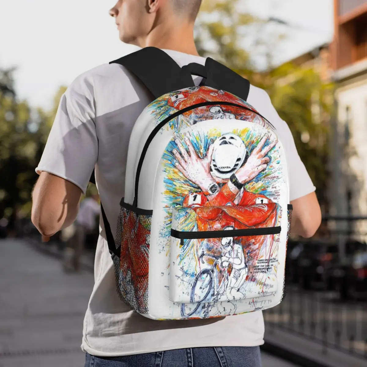 Mathieu Van Der Poel Cyclist MVDP Dutch Cyclist College Backpack Daypack Large Capacity Kids BookBag School Bag Shoulder Bags