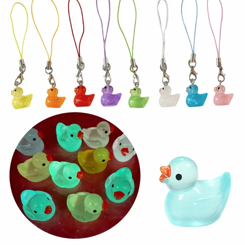 Multipurpose Duck Keychain Charm Pendant Colorful Sturdy Acrylic Phone Chain for Kids and Women's Accessories