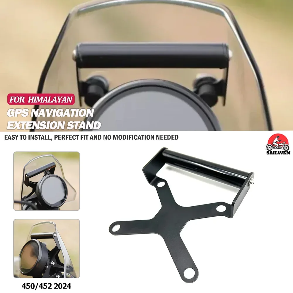 

Новый мотоциклетный GPS-держатель для мобильного телефона, навигационный кронштейн, держатель пластины для гималайского 450/гималайского 452 2024-2025