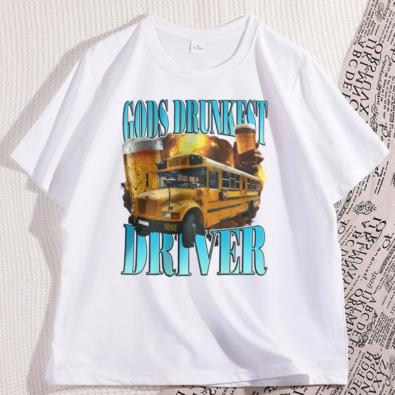

Bus Driver T-Shirt Funny Beer Comfortable Cotton T Shirt Men Casual Short Sleeve Round Neck Tshirt Streetwear