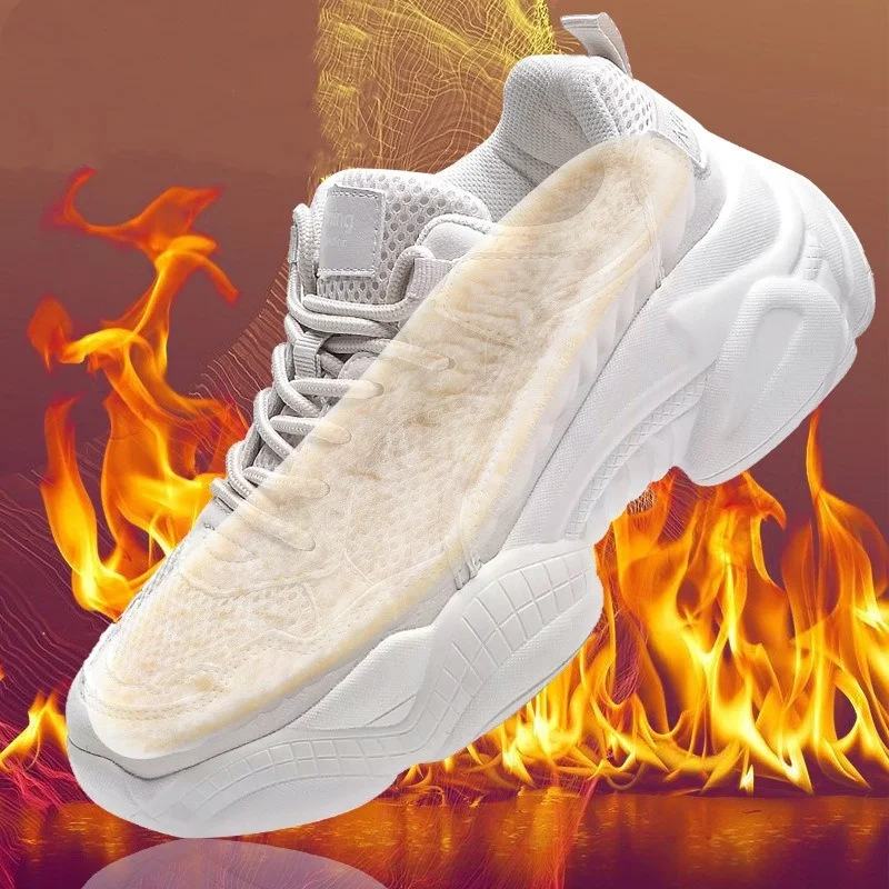 Winter Velvet Warm Insole Comfortable Temperature Controlled Breathable Sweat Absorbing Antibacterial And Odor Proof Footbed