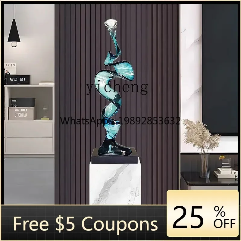 

transparent resin ornaments entrance, next to the TV cabinet in the living room art vertical height decorative handicrafts