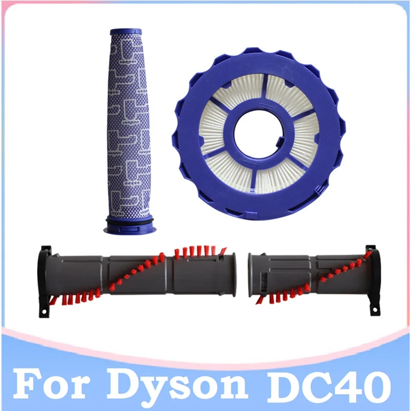 

3Pcs Replacement Spare Parts For Dyson DC40 Vacuum Cleaners Washable Pre Post-Filter Main Roller Bar Brushes Accessories