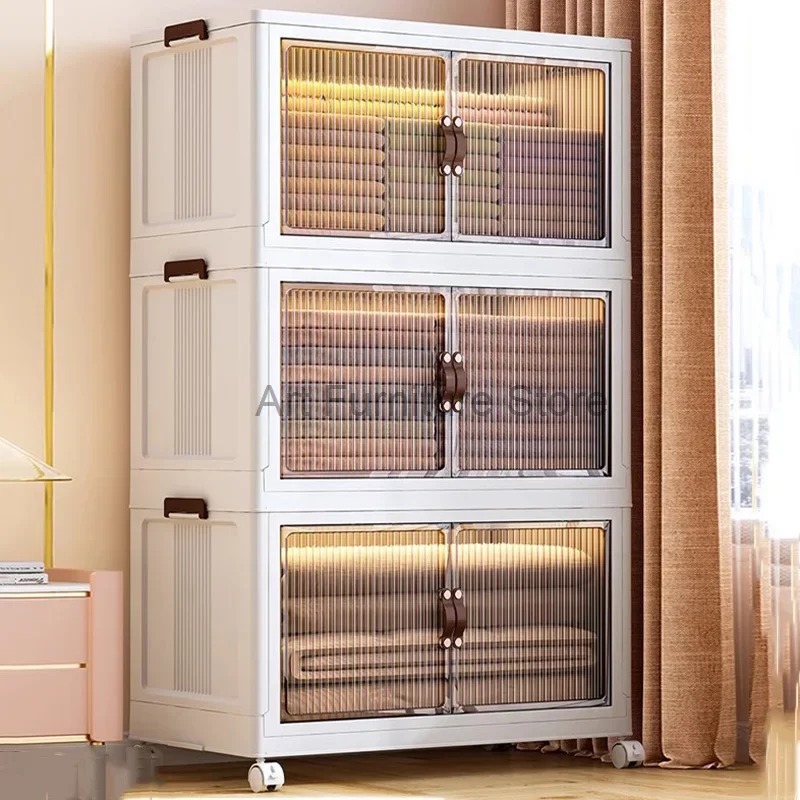 折りたたみ式収納オーガナイザーキャビネット,クローゼット,食器棚,寝室用家具