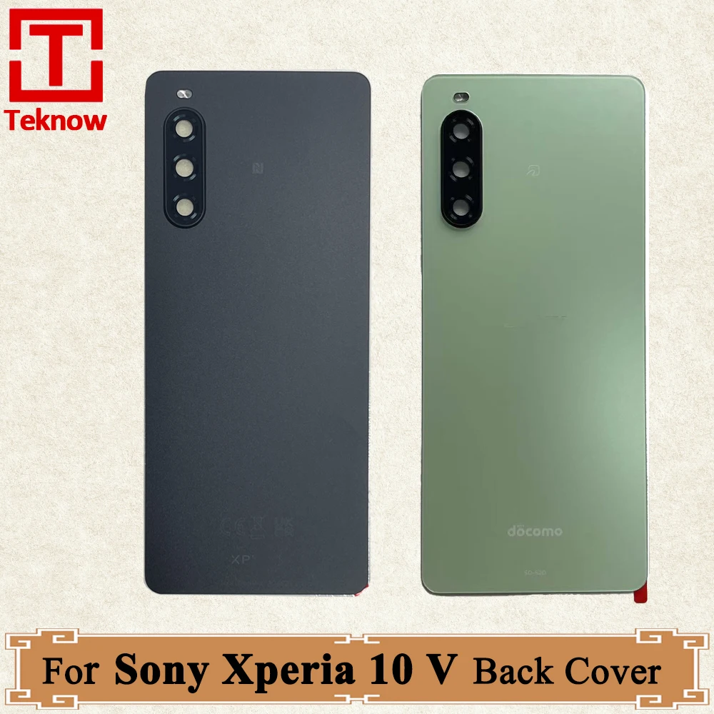 

Original 6.1" For Sony Xperia 10 V Back Battery Cover Housing Door Rear Case Camera Glass Frame Lens For Sony x10 v Replacement