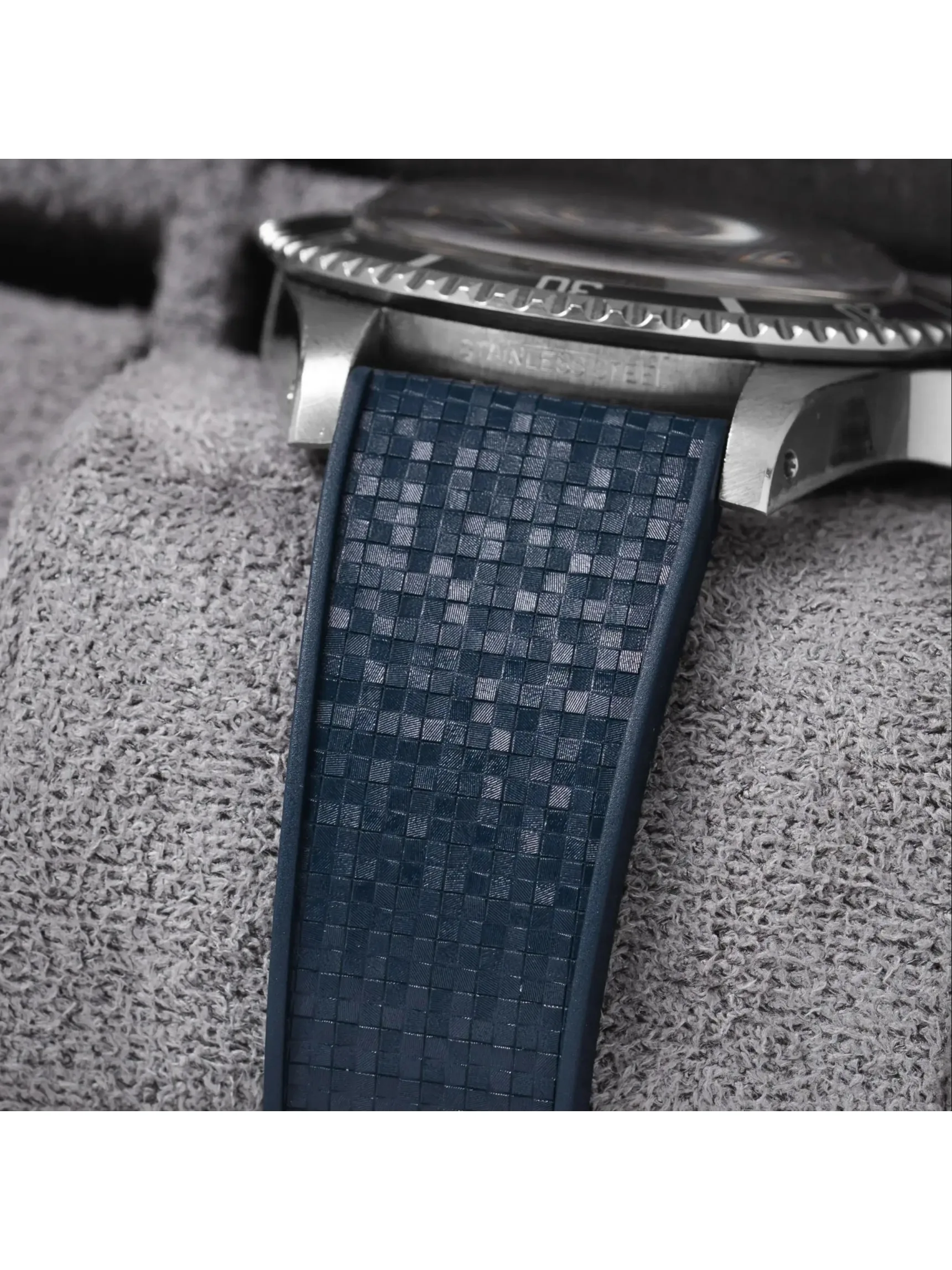 18 mm tot 24 mm alle maten mozaïek FKM rubberen horlogeband voor Rolex Cartier IWC Apple horlogeband met snelsluiting - afbeelding 2