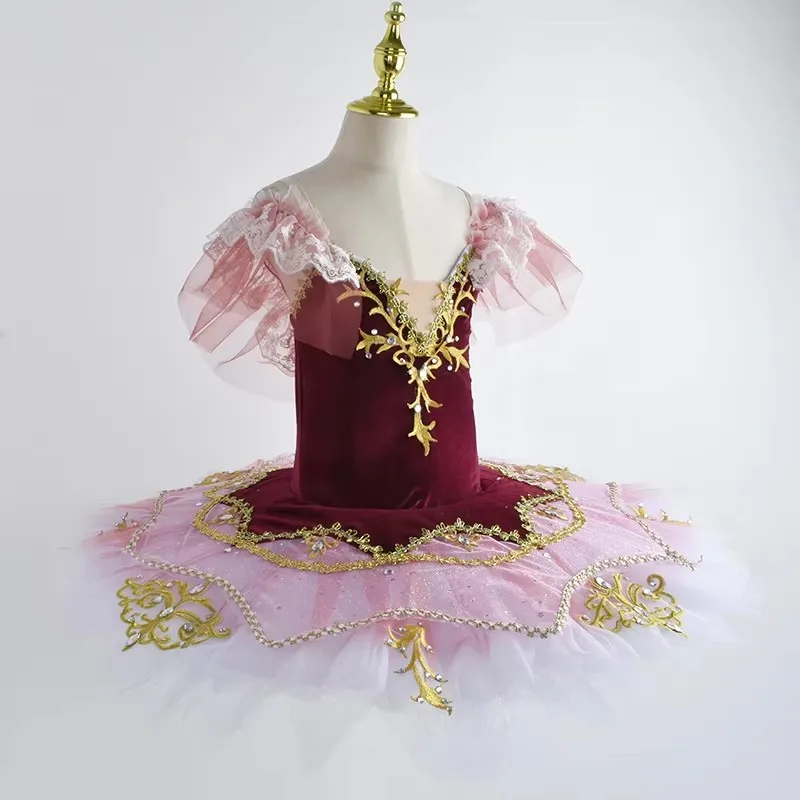 New Professional Ballet Tutu Child Kids Girls Adulto Swan Lake Dress Women Pancake Tutu Ballerina Dance Costumes Party