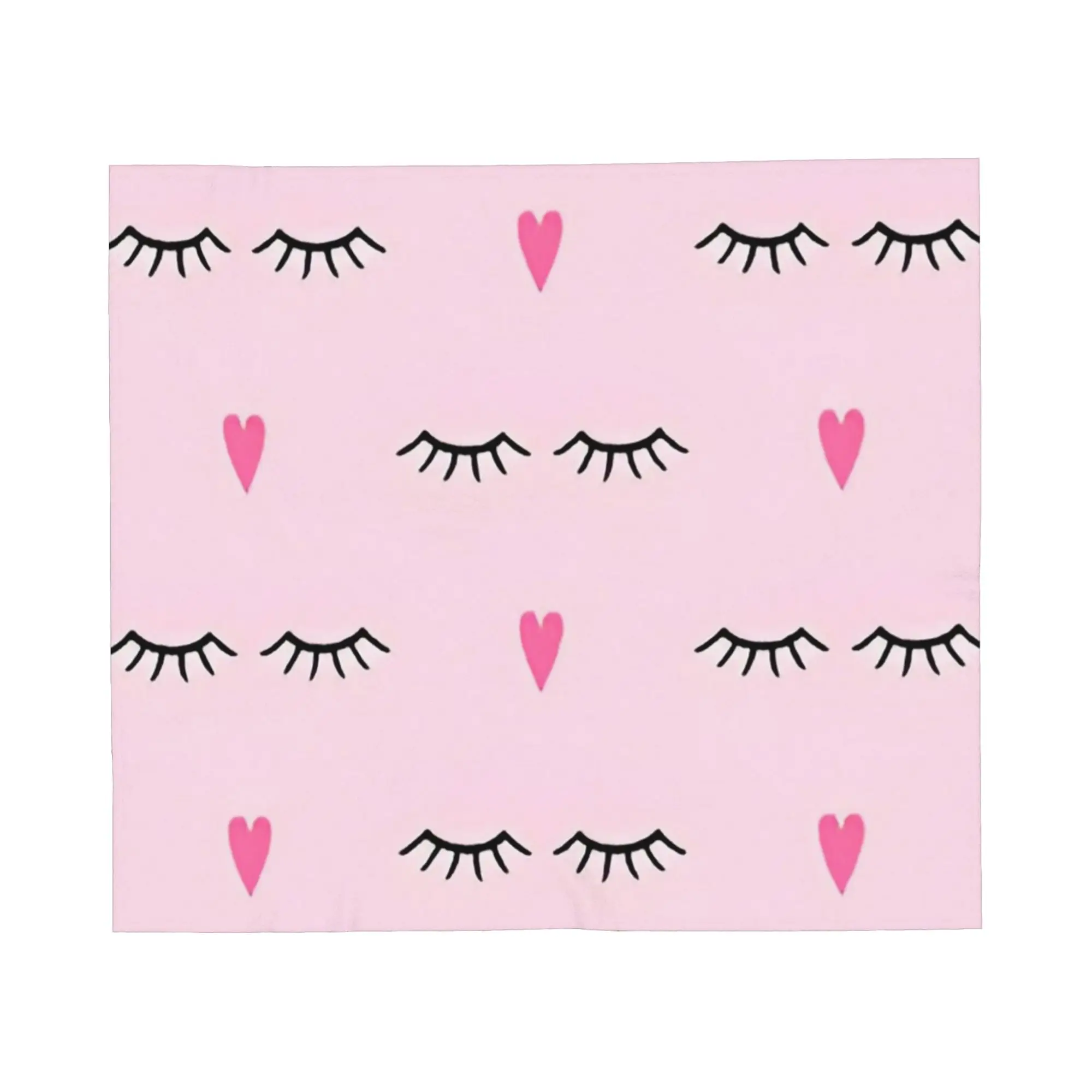 Pink Cartoon Eyelash Blanket Cover Fleece Cute Closed Eyes Warm Throw Blankets for Bedding Couch Bedspread