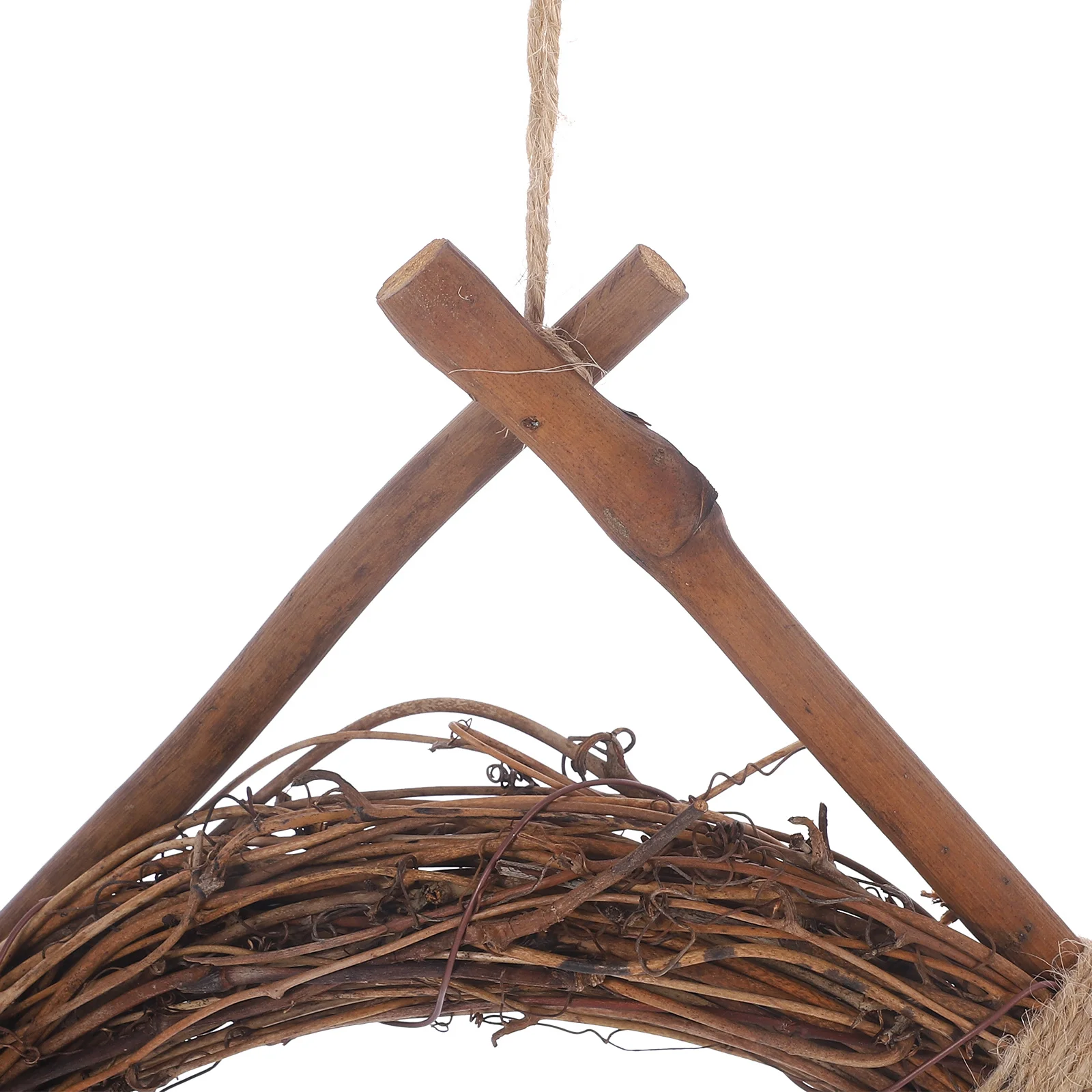 

2Pcs Floral Rattan Wreath Making Circle DIY Decoration Craft Ring for Christmas Door Wall Hanging Festive Garland Decor