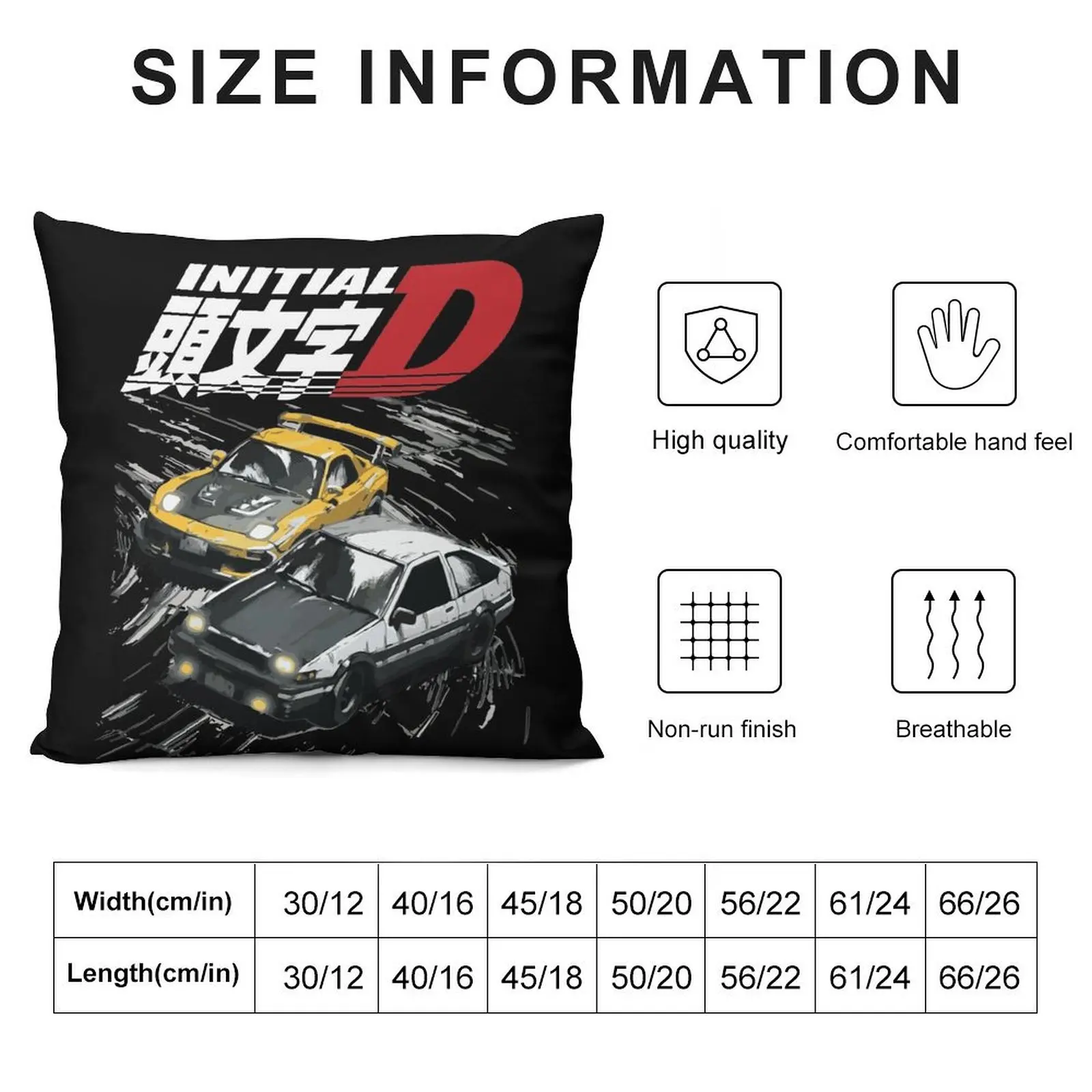 Mountain Drift Racing Initial D Tandems AE86 vs FD rx-7 Throw Pillow Christmas Pillow Christmas Pillows pillow