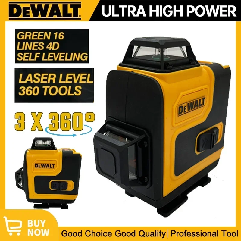 Dewalt Laser Level 360 Green 16 Lines 4D Self Leveling 360 Horizontal Vertical Super Powerful Beam Construction Tools Original