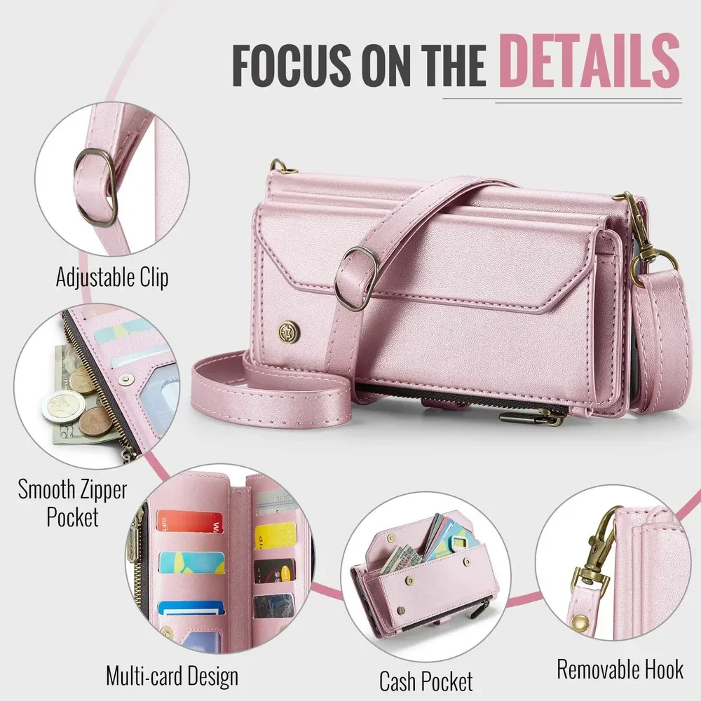 หนังโทรศัพท์มือถือสําหรับ Samsung Galaxy A33 5G Crossbody คุณภาพระดับพรีเมียมหรูหราแฟชั่นฝาครอบป้องกัน coque