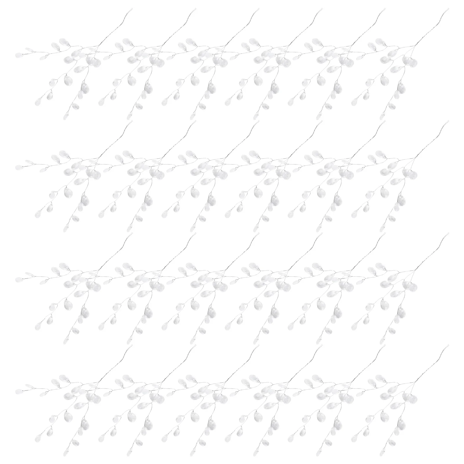 

50 Stems Acrylic Artificial Bouquet 16cm for Wedding Craft Scrapbooking Decoration Acrylic Drops