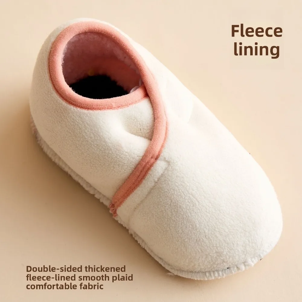 New Cartoon Floor Socks Adjustable Buckle Soft Sole Toddler Prewalkers Rabbit Cat Bear Anti Skid Slippers Home Wear