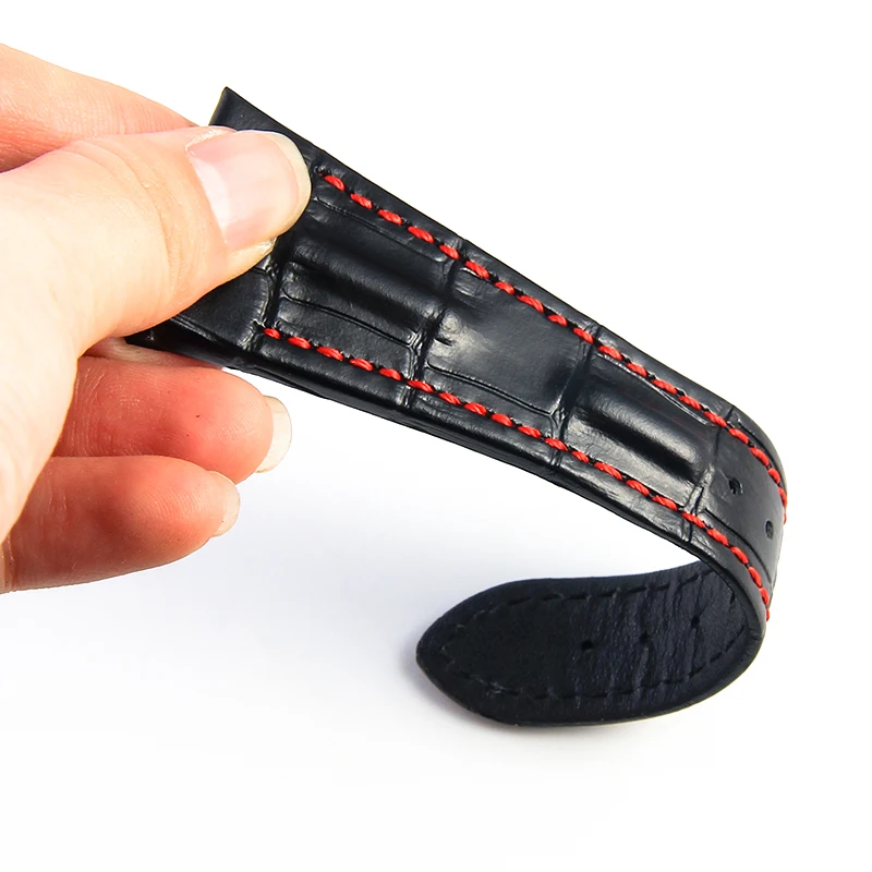 Durable Men's Cow Leather 28mm Watch Accessories for  Audemars Piguet Royal Oak 15710 15703 15706 with  Double Notch Watchband