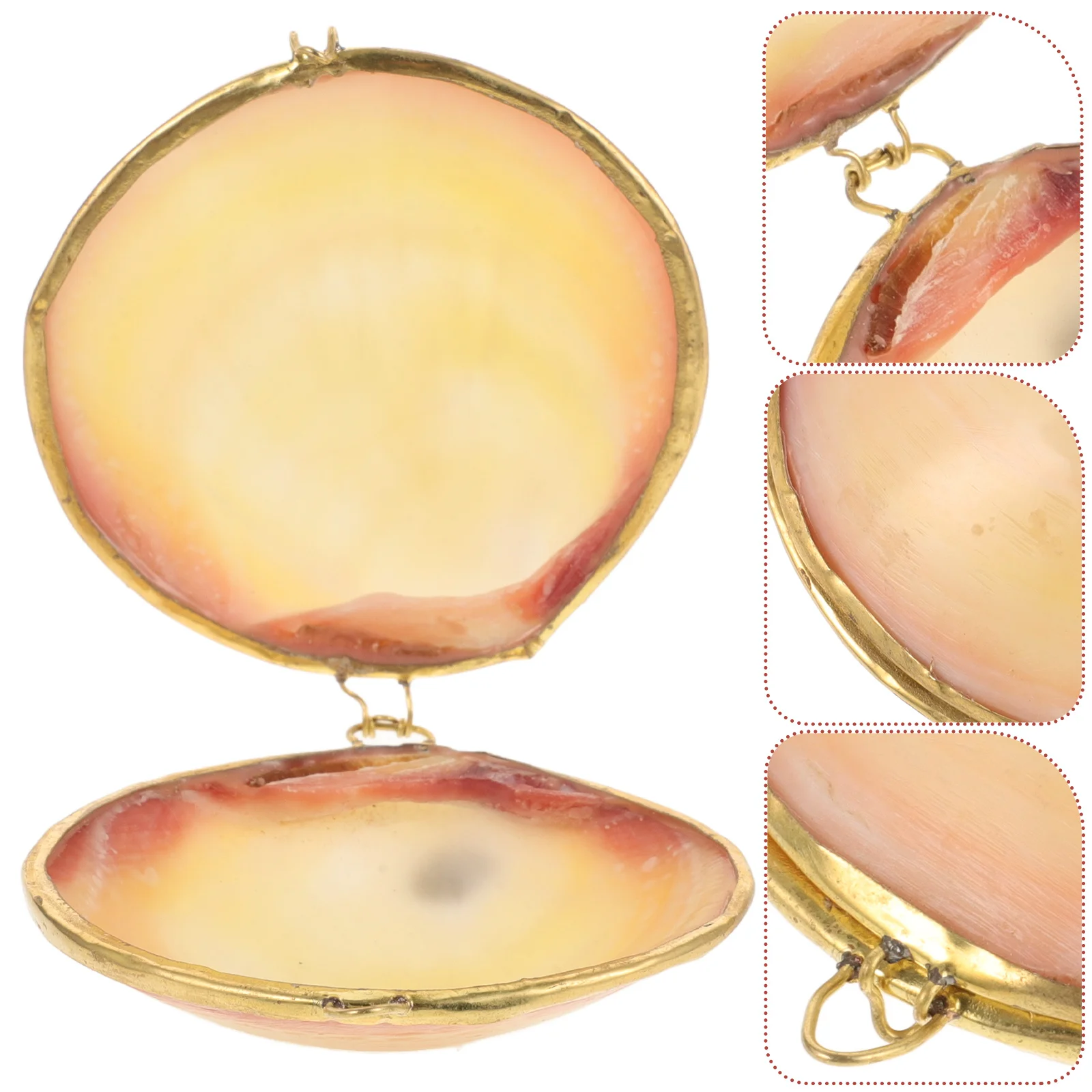 Shell Jewelry Box Metal Boxes Decorations Holder Shaped Container Case Shells Organizer