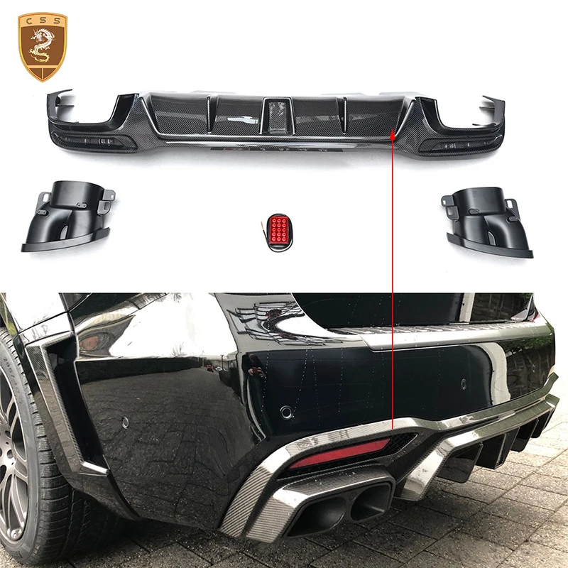 

Задний бампер автомобиля с насадками для выхлопных газов, разветвитель, диффузор, защитные аксессуары для BENZ 2020 2021 2022, GLS63 X167, обновление BBS