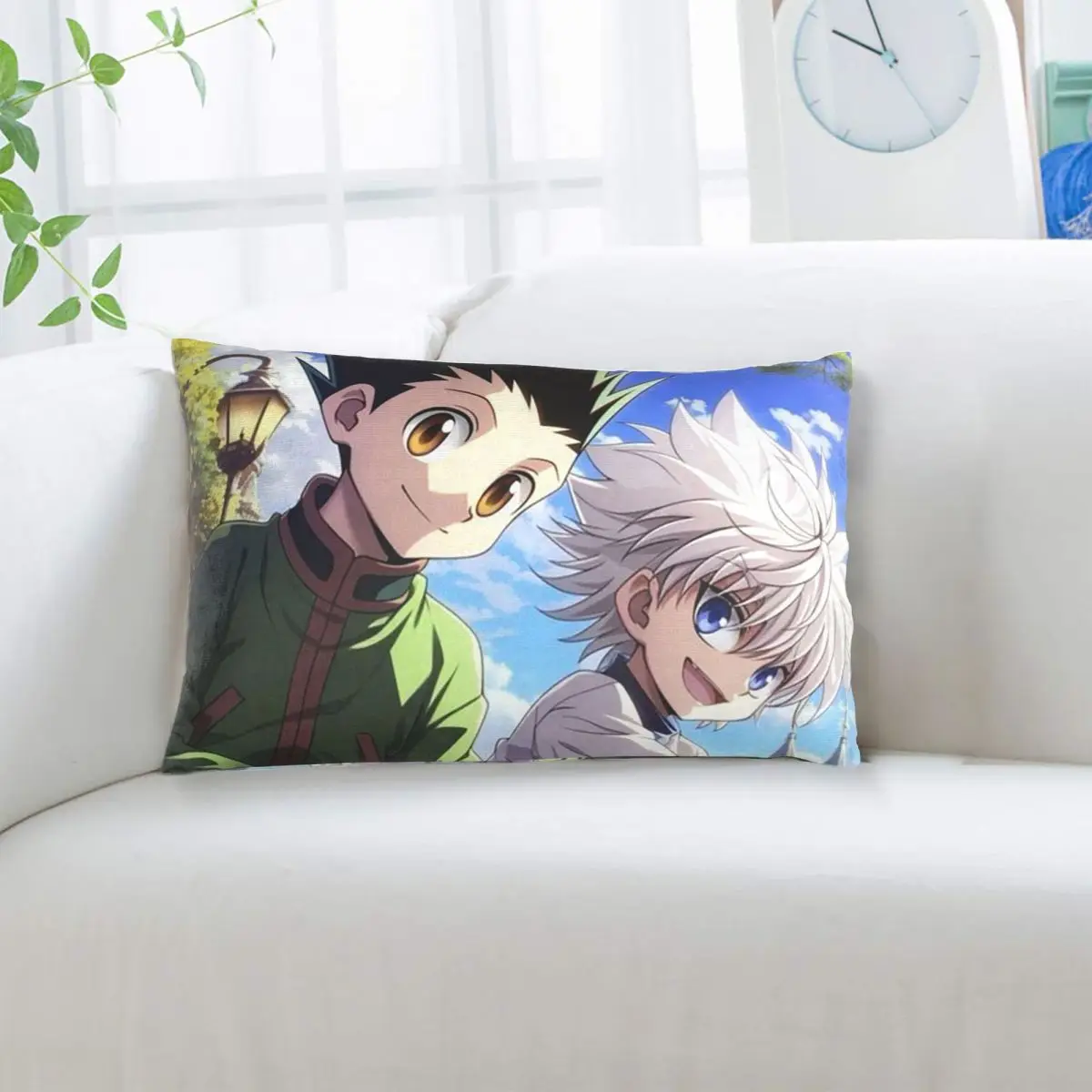 

Прямоугольная наволочка с рисунком аниме Hunter X Hunter, декоративная наволочка для спальни, кровати, дома, комфортная декоративная подушка
