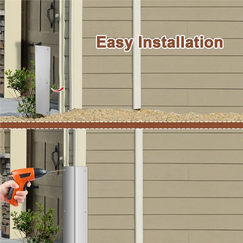 HRBAJ-معدن للفينيل Siding 89 ° واقيات زوايا من الفولاذ المقاوم للصدأ مكونة من قطعتين من شريط إزالة الأعشاب الضارة #4