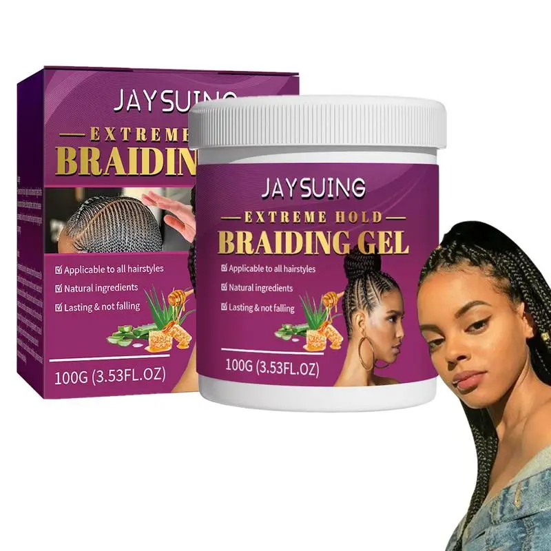 Hair Twist Braiding Gel Extreme Hold Edge & Braid Control Cream Hair Styling Gel For Girls Women