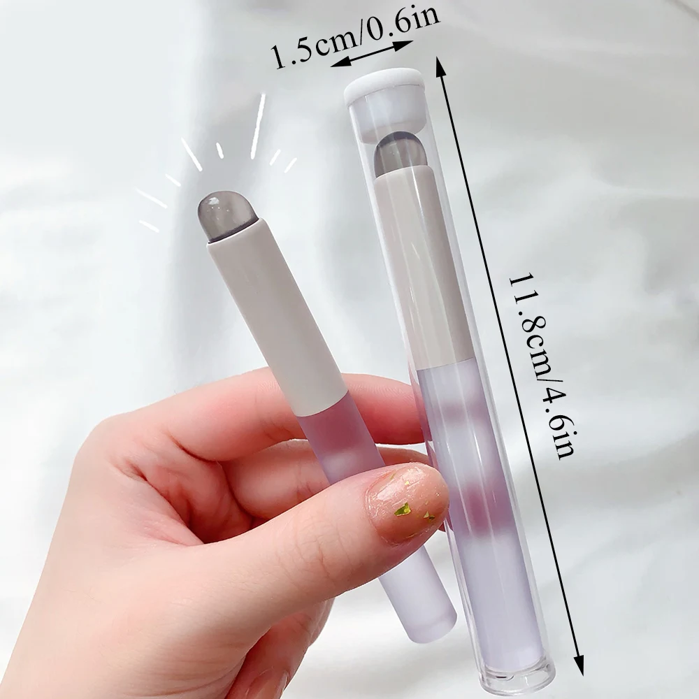 Brocha de silicona para labios de 1/2 piezas, aplicador de bálsamo labial de cabeza redonda, corrector, pinceles de maquillaje, lápiz labial portátil, herramientas de maquillaje