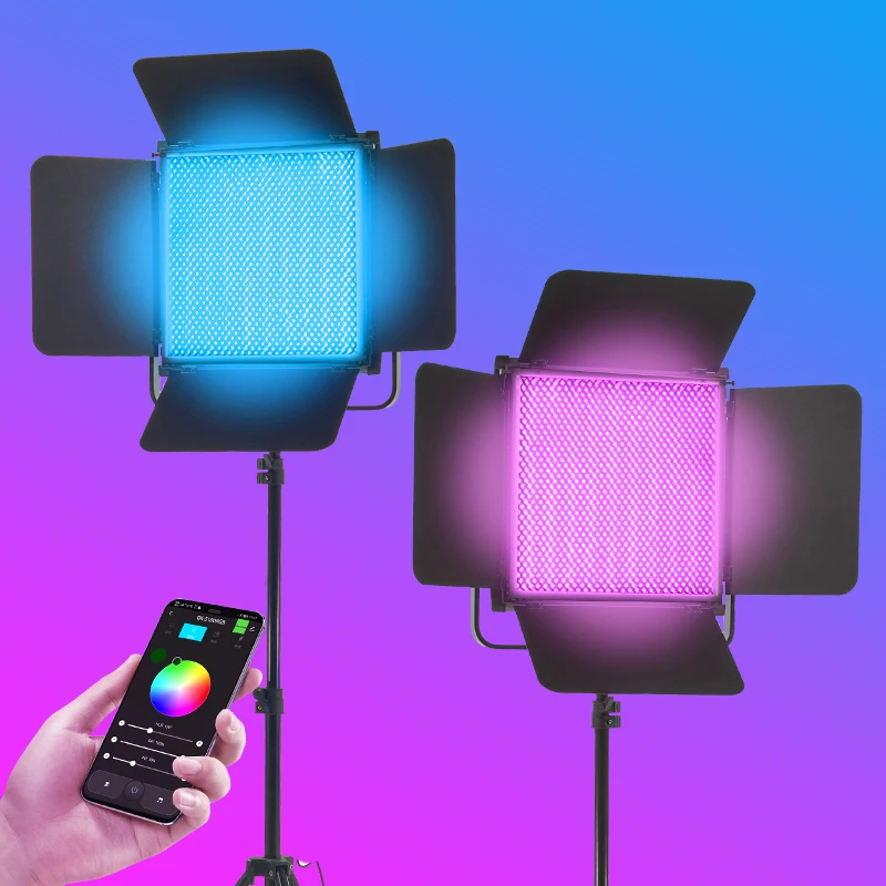 

TOLIFO GK-S100RGB RGB LED Video Light Photography Dimmable Panel Lamp 2700-10000K Filming Light for Live Streaming Photo Studio