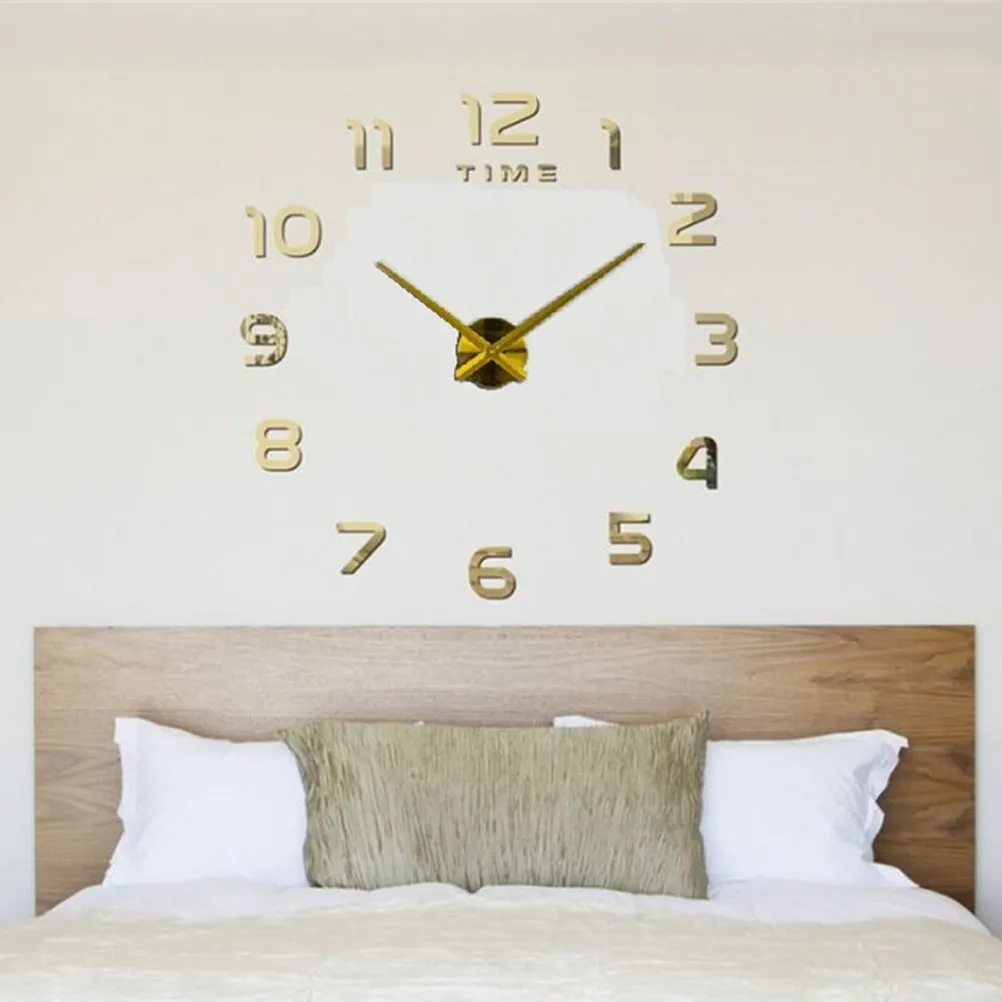 diy-ミラー壁掛け時計-プレミアム素材-静音動作-おしゃれな壁掛け時計-家庭用壁飾り-リビングルーム-レストラン-ktv用