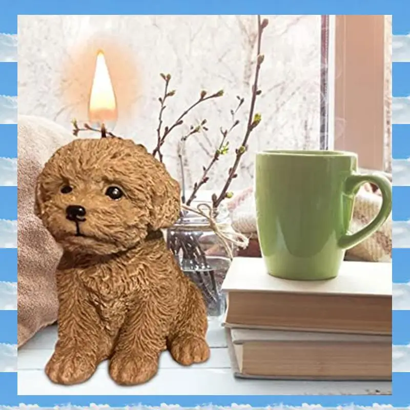 

A11I 1 PCS Dog Mold,3D Dog Silicone Candle Mold Cute Puppy Soap Mold Pink Silica Gel Handmade Softsoap DIY Home Ornaments Decora