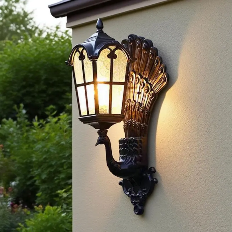 Outdoor Waterproof Outdoor Courtyard Balcony Retro Super Bright Home Entrance Villa Wall Light