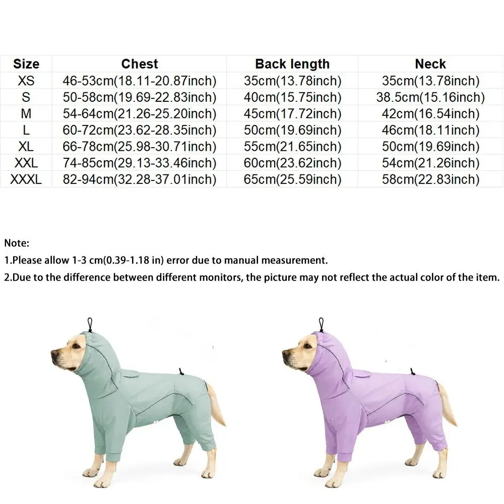 Waterproof Dog Hooded Raincoat Breathable Quick Dry Pet Waterproof Clothes Adjustable Hood Windproof Dog Rain Jacket Outdoor - view 6