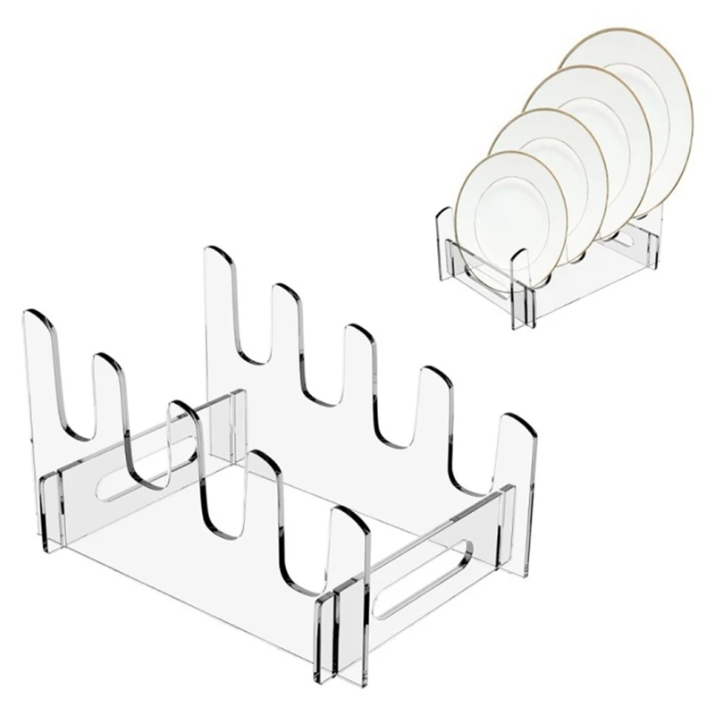 Dish Drying Rack Arcylic Dish Drainer Large Capacity Storage Space Saver, Single Tier Dish Holder (3Grids)