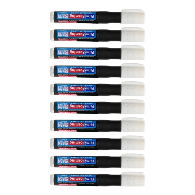 Filmbildender Whiteboard-Marker, trocken abwischbar, 10er-Pack für den Einsatz Klassenzimmer und bei Besprechungen X3UB – Detail 1