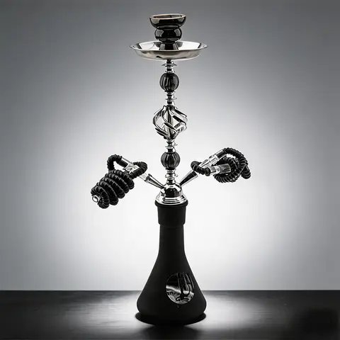 Hookah Hollow‑Carved Double‑Hose Arabic‑Style Complete Hookah Set, Glass Hookah for Two‑Person Use at Home & Parties gift